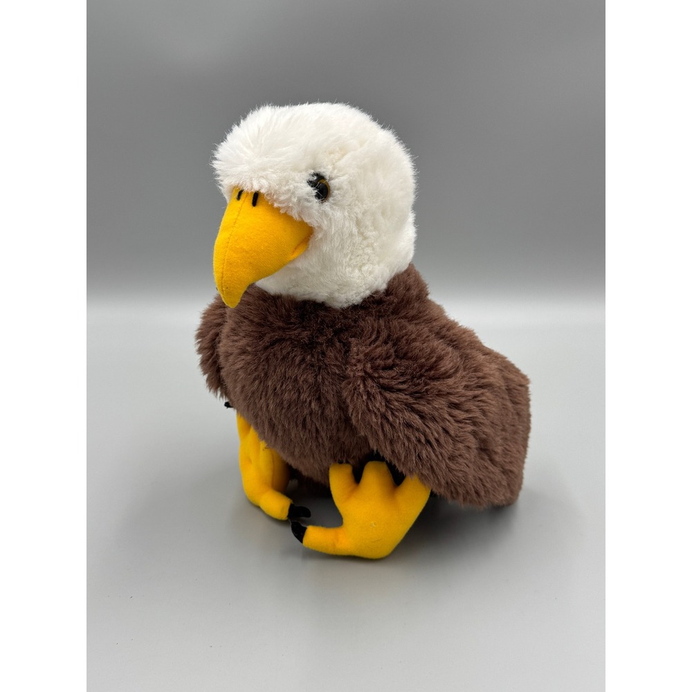 RBI Bald Eagle Plush Stuffed Animal Bird Brown White Yellow 11 Inch